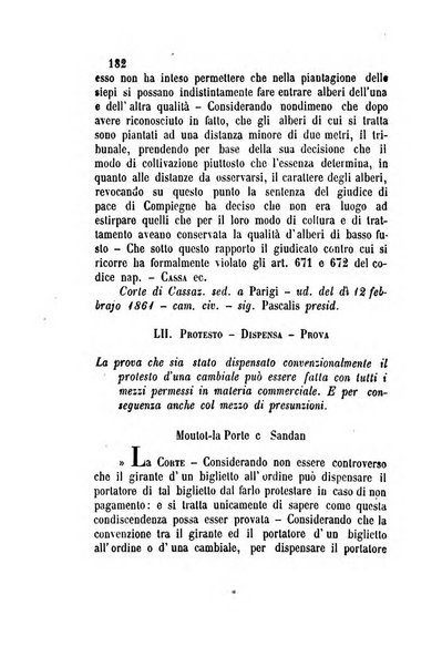 Giornale del Foro in cui si raccolgono le più importanti regiudicate dei supremi tribunali di Roma e dello Stato pontificio in materia civile