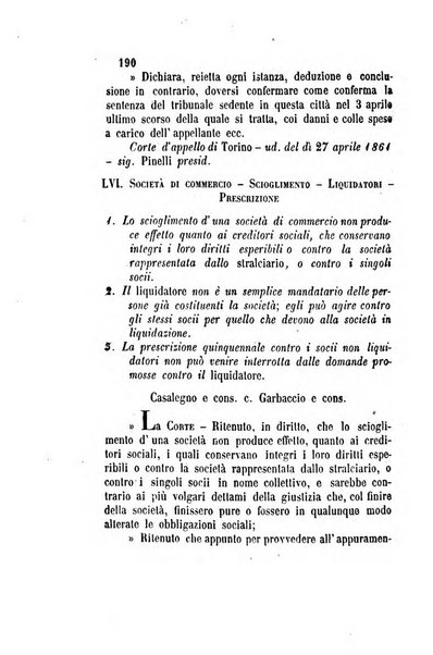 Giornale del Foro in cui si raccolgono le più importanti regiudicate dei supremi tribunali di Roma e dello Stato pontificio in materia civile