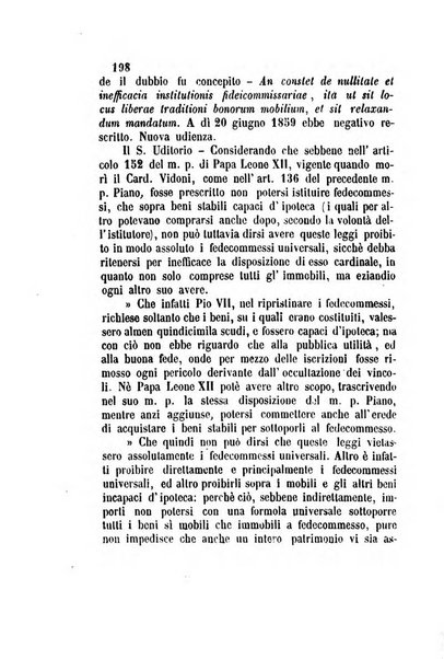 Giornale del Foro in cui si raccolgono le più importanti regiudicate dei supremi tribunali di Roma e dello Stato pontificio in materia civile