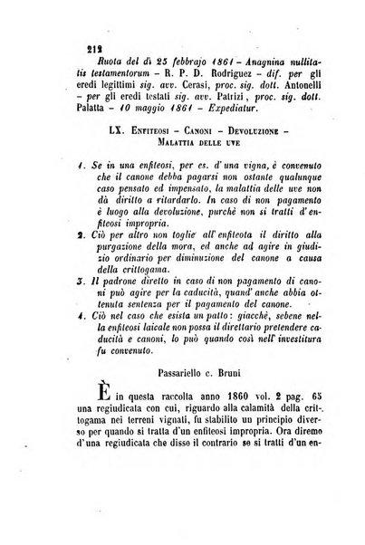 Giornale del Foro in cui si raccolgono le più importanti regiudicate dei supremi tribunali di Roma e dello Stato pontificio in materia civile