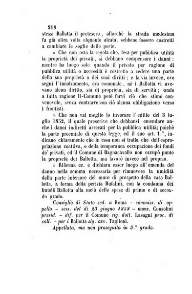 Giornale del Foro in cui si raccolgono le più importanti regiudicate dei supremi tribunali di Roma e dello Stato pontificio in materia civile