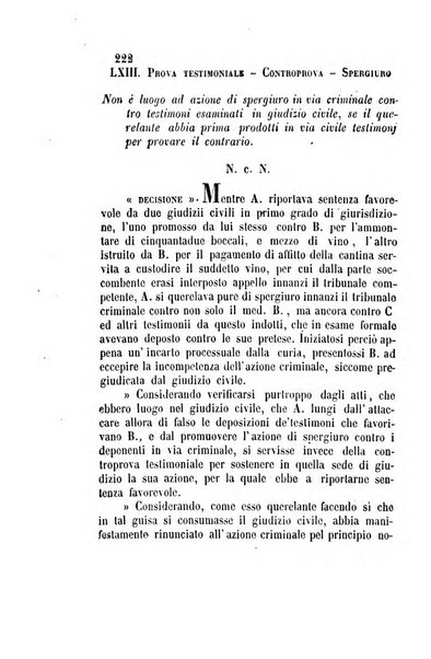 Giornale del Foro in cui si raccolgono le più importanti regiudicate dei supremi tribunali di Roma e dello Stato pontificio in materia civile