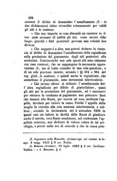 Giornale del Foro in cui si raccolgono le più importanti regiudicate dei supremi tribunali di Roma e dello Stato pontificio in materia civile