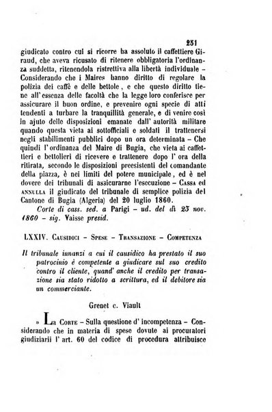 Giornale del Foro in cui si raccolgono le più importanti regiudicate dei supremi tribunali di Roma e dello Stato pontificio in materia civile