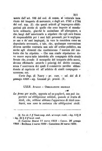 Giornale del Foro in cui si raccolgono le più importanti regiudicate dei supremi tribunali di Roma e dello Stato pontificio in materia civile