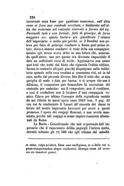 Giornale del Foro in cui si raccolgono le più importanti regiudicate dei supremi tribunali di Roma e dello Stato pontificio in materia civile