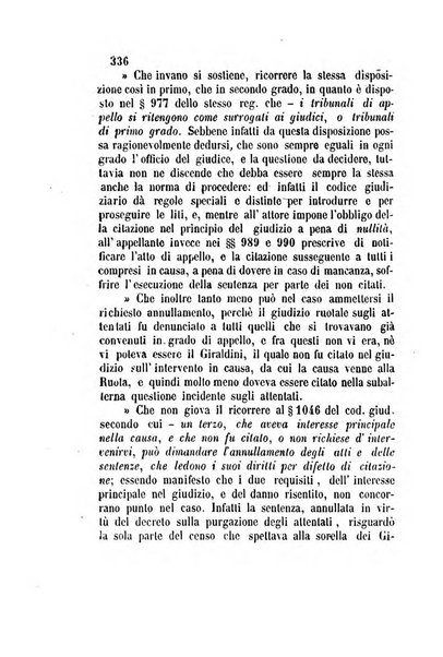 Giornale del Foro in cui si raccolgono le più importanti regiudicate dei supremi tribunali di Roma e dello Stato pontificio in materia civile