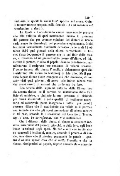 Giornale del Foro in cui si raccolgono le più importanti regiudicate dei supremi tribunali di Roma e dello Stato pontificio in materia civile