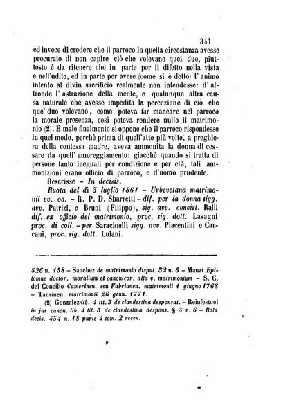 Giornale del Foro in cui si raccolgono le più importanti regiudicate dei supremi tribunali di Roma e dello Stato pontificio in materia civile