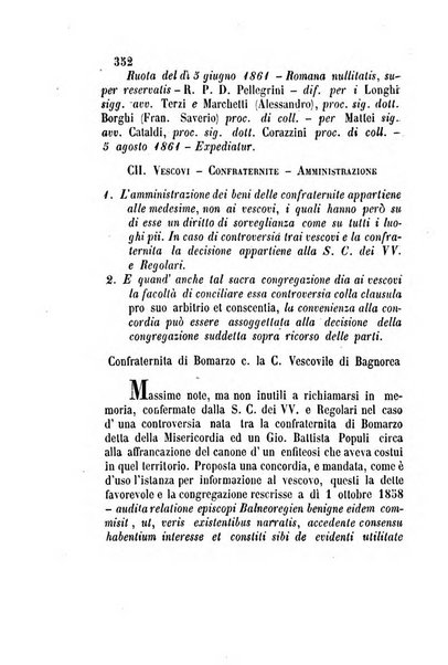 Giornale del Foro in cui si raccolgono le più importanti regiudicate dei supremi tribunali di Roma e dello Stato pontificio in materia civile