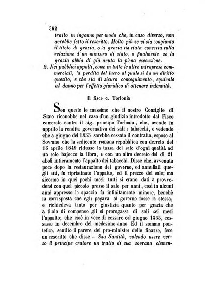 Giornale del Foro in cui si raccolgono le più importanti regiudicate dei supremi tribunali di Roma e dello Stato pontificio in materia civile