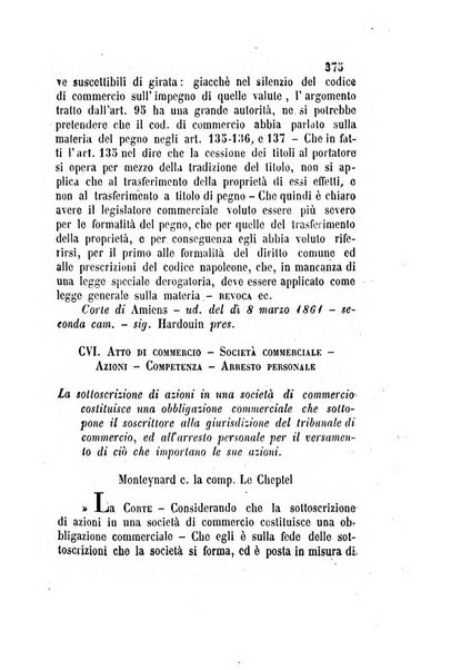 Giornale del Foro in cui si raccolgono le più importanti regiudicate dei supremi tribunali di Roma e dello Stato pontificio in materia civile