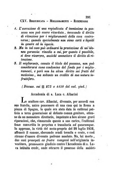 Giornale del Foro in cui si raccolgono le più importanti regiudicate dei supremi tribunali di Roma e dello Stato pontificio in materia civile