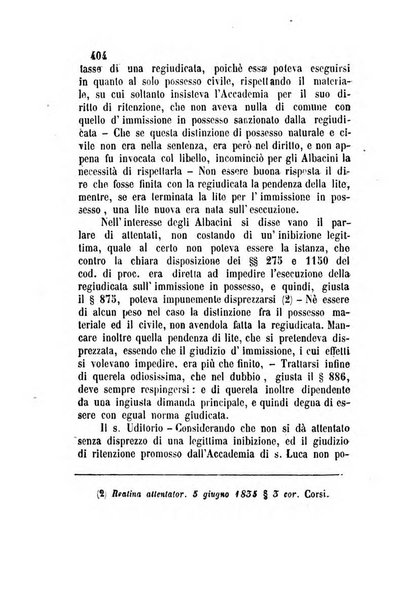 Giornale del Foro in cui si raccolgono le più importanti regiudicate dei supremi tribunali di Roma e dello Stato pontificio in materia civile