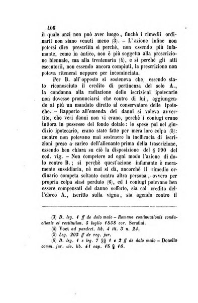 Giornale del Foro in cui si raccolgono le più importanti regiudicate dei supremi tribunali di Roma e dello Stato pontificio in materia civile