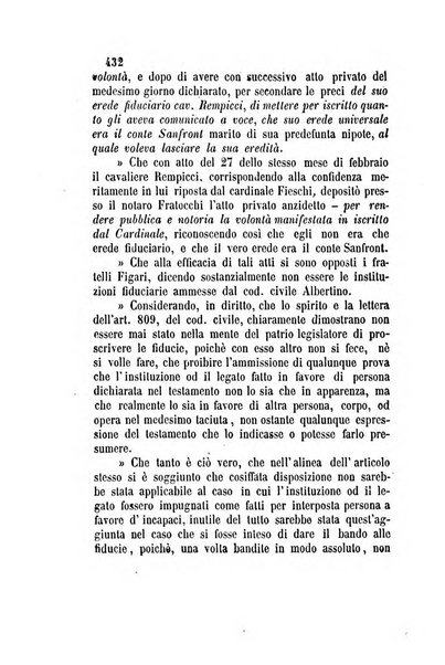 Giornale del Foro in cui si raccolgono le più importanti regiudicate dei supremi tribunali di Roma e dello Stato pontificio in materia civile