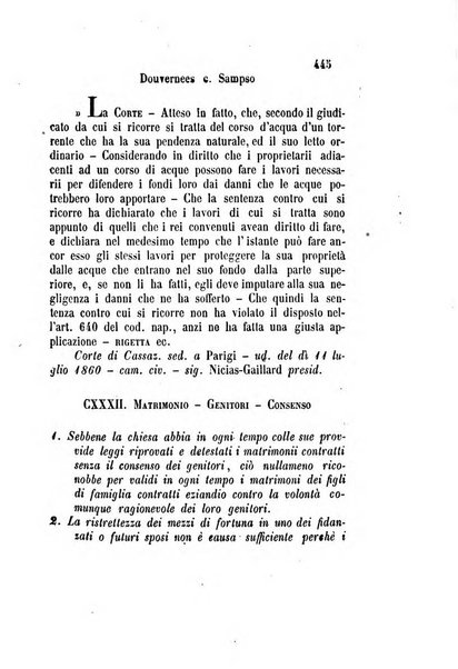 Giornale del Foro in cui si raccolgono le più importanti regiudicate dei supremi tribunali di Roma e dello Stato pontificio in materia civile