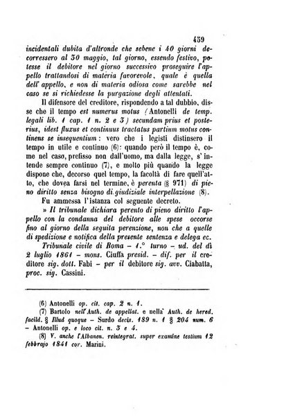 Giornale del Foro in cui si raccolgono le più importanti regiudicate dei supremi tribunali di Roma e dello Stato pontificio in materia civile