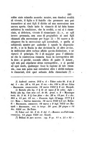 Giornale del Foro in cui si raccolgono le più importanti regiudicate dei supremi tribunali di Roma e dello Stato pontificio in materia civile