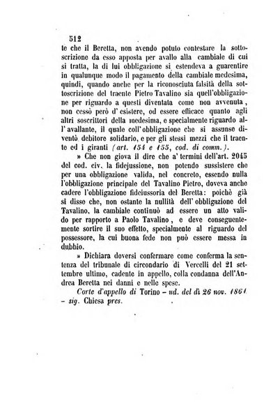 Giornale del Foro in cui si raccolgono le più importanti regiudicate dei supremi tribunali di Roma e dello Stato pontificio in materia civile