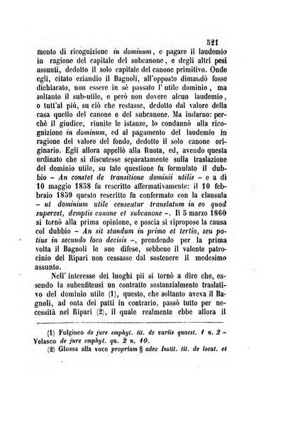 Giornale del Foro in cui si raccolgono le più importanti regiudicate dei supremi tribunali di Roma e dello Stato pontificio in materia civile