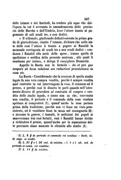 Giornale del Foro in cui si raccolgono le più importanti regiudicate dei supremi tribunali di Roma e dello Stato pontificio in materia civile