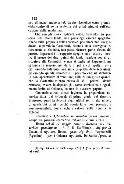 Giornale del Foro in cui si raccolgono le più importanti regiudicate dei supremi tribunali di Roma e dello Stato pontificio in materia civile