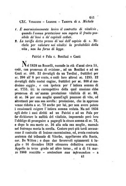 Giornale del Foro in cui si raccolgono le più importanti regiudicate dei supremi tribunali di Roma e dello Stato pontificio in materia civile