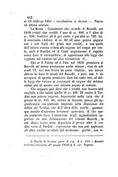 Giornale del Foro in cui si raccolgono le più importanti regiudicate dei supremi tribunali di Roma e dello Stato pontificio in materia civile