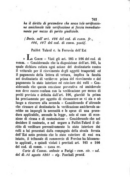 Giornale del Foro in cui si raccolgono le più importanti regiudicate dei supremi tribunali di Roma e dello Stato pontificio in materia civile