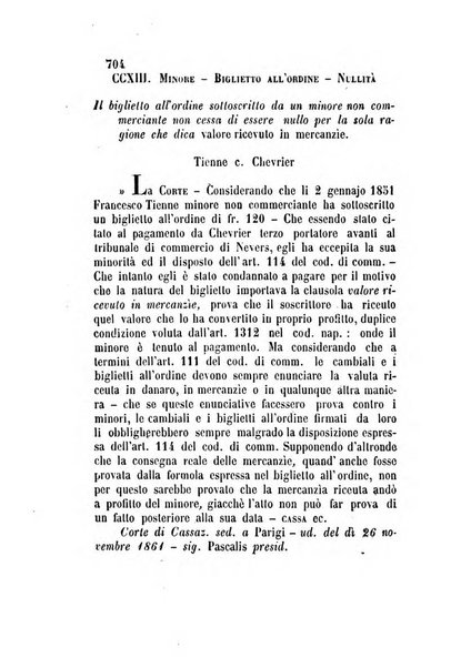 Giornale del Foro in cui si raccolgono le più importanti regiudicate dei supremi tribunali di Roma e dello Stato pontificio in materia civile