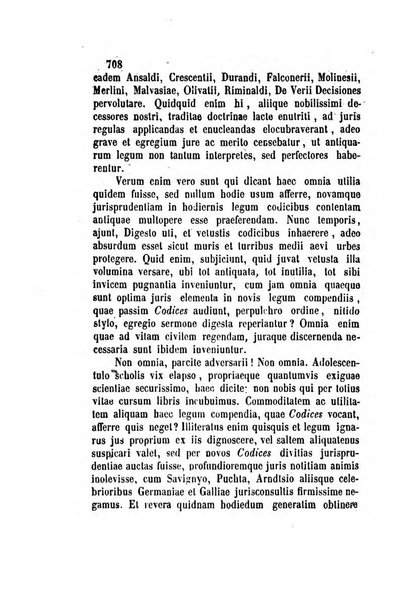 Giornale del Foro in cui si raccolgono le più importanti regiudicate dei supremi tribunali di Roma e dello Stato pontificio in materia civile