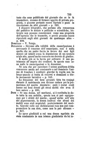 Giornale del Foro in cui si raccolgono le più importanti regiudicate dei supremi tribunali di Roma e dello Stato pontificio in materia civile