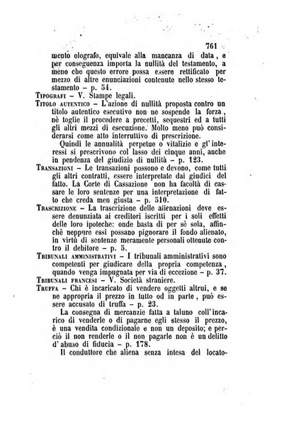 Giornale del Foro in cui si raccolgono le più importanti regiudicate dei supremi tribunali di Roma e dello Stato pontificio in materia civile