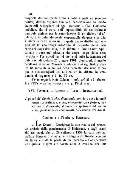 Giornale del Foro in cui si raccolgono le più importanti regiudicate dei supremi tribunali di Roma e dello Stato pontificio in materia civile