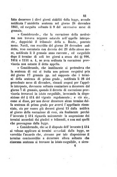 Giornale del Foro in cui si raccolgono le più importanti regiudicate dei supremi tribunali di Roma e dello Stato pontificio in materia civile