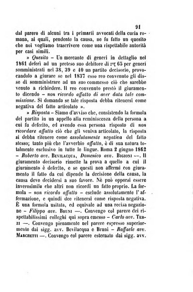 Giornale del Foro in cui si raccolgono le più importanti regiudicate dei supremi tribunali di Roma e dello Stato pontificio in materia civile