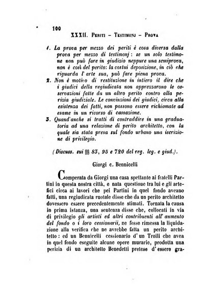 Giornale del Foro in cui si raccolgono le più importanti regiudicate dei supremi tribunali di Roma e dello Stato pontificio in materia civile