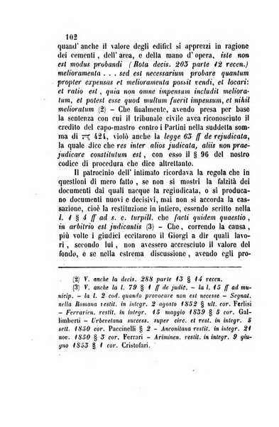 Giornale del Foro in cui si raccolgono le più importanti regiudicate dei supremi tribunali di Roma e dello Stato pontificio in materia civile