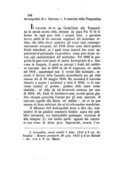 Giornale del Foro in cui si raccolgono le più importanti regiudicate dei supremi tribunali di Roma e dello Stato pontificio in materia civile