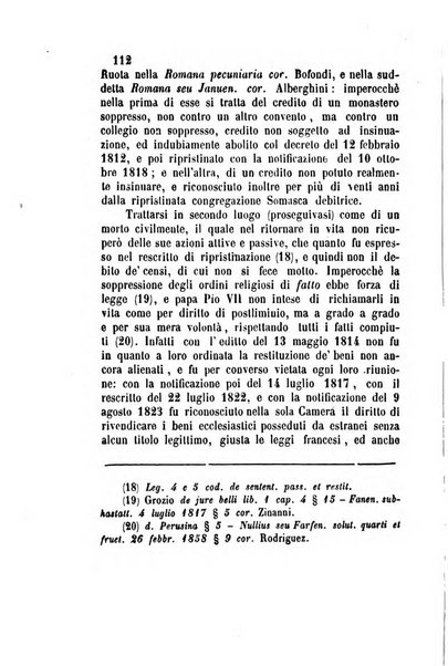 Giornale del Foro in cui si raccolgono le più importanti regiudicate dei supremi tribunali di Roma e dello Stato pontificio in materia civile