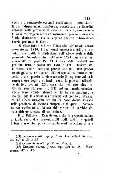 Giornale del Foro in cui si raccolgono le più importanti regiudicate dei supremi tribunali di Roma e dello Stato pontificio in materia civile