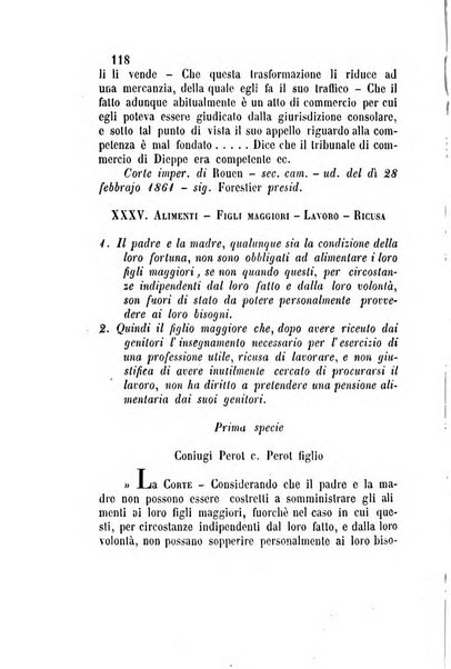 Giornale del Foro in cui si raccolgono le più importanti regiudicate dei supremi tribunali di Roma e dello Stato pontificio in materia civile