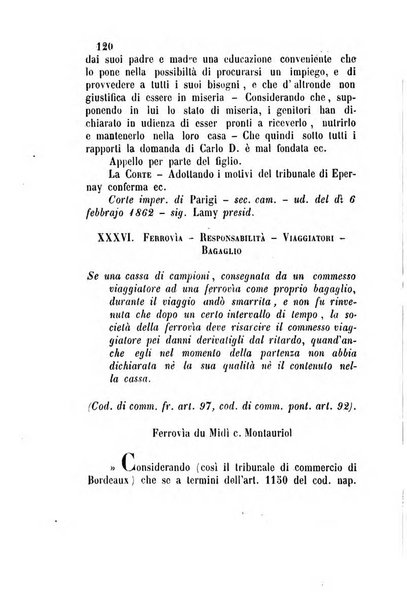 Giornale del Foro in cui si raccolgono le più importanti regiudicate dei supremi tribunali di Roma e dello Stato pontificio in materia civile