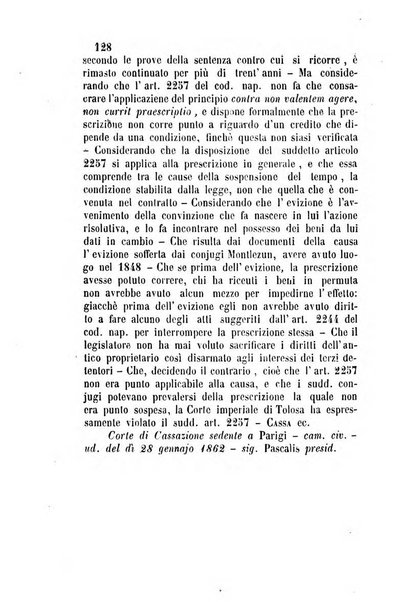 Giornale del Foro in cui si raccolgono le più importanti regiudicate dei supremi tribunali di Roma e dello Stato pontificio in materia civile