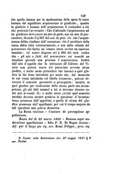 Giornale del Foro in cui si raccolgono le più importanti regiudicate dei supremi tribunali di Roma e dello Stato pontificio in materia civile