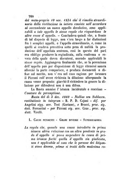 Giornale del Foro in cui si raccolgono le più importanti regiudicate dei supremi tribunali di Roma e dello Stato pontificio in materia civile