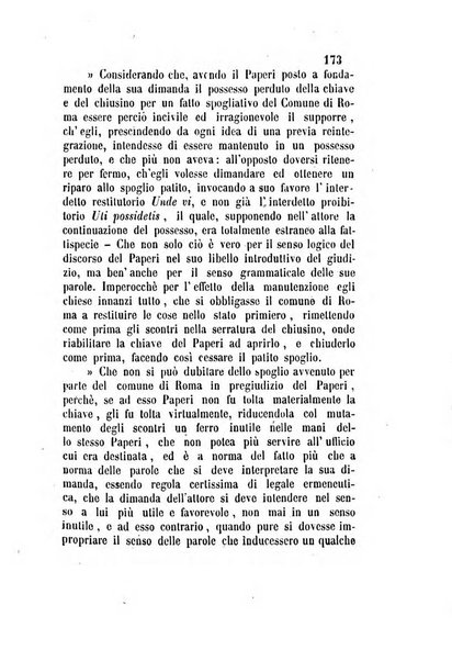 Giornale del Foro in cui si raccolgono le più importanti regiudicate dei supremi tribunali di Roma e dello Stato pontificio in materia civile