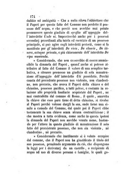 Giornale del Foro in cui si raccolgono le più importanti regiudicate dei supremi tribunali di Roma e dello Stato pontificio in materia civile