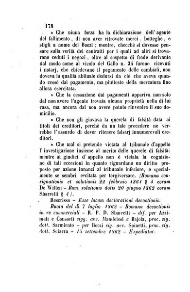 Giornale del Foro in cui si raccolgono le più importanti regiudicate dei supremi tribunali di Roma e dello Stato pontificio in materia civile